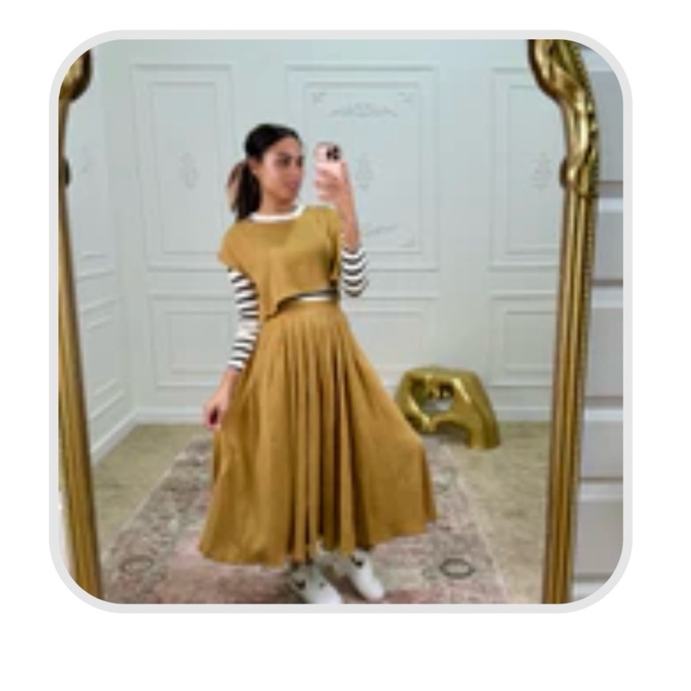 Women's Mustard Two-Piece Set - Picture 5 of 8